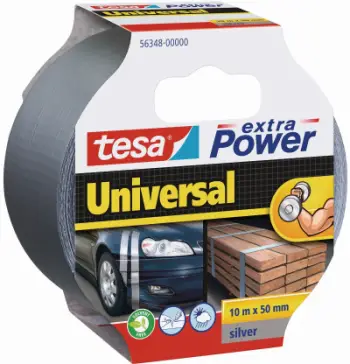 Shirit adeziv Tesa Extra Power, 50mm x 10m, argjendtë