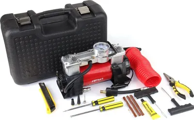 Kompresor për veturë AMiO acomp-18, metal, 2 cilindra, 12V - 1