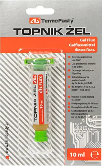 Fluks saldimi në xhel RMA, 10ml, kafe e çelët