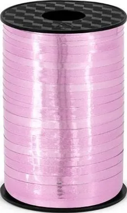 Shirit dekorativ PartyDeco Plastic Ribbon, 5mm, 225m, rozë - 1