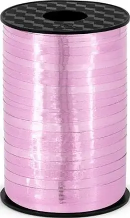 Shirit dekorativ PartyDeco Plastic Ribbon, 5mm, 225m, rozë