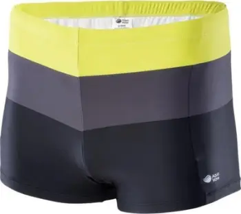 Boxer noti AquaWave STRIPE, për meshkuj, rezistent ndaj klorit, i zi me të verdhë