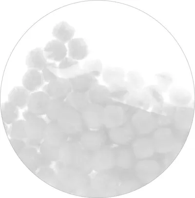 Pompon dekorativ Craft with Fun, 1 cm, 120 copë, i bardhë - 2