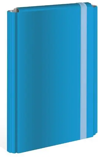 Folder A4 Interdruk, me kapëse elastike, kapak i fortë, blu