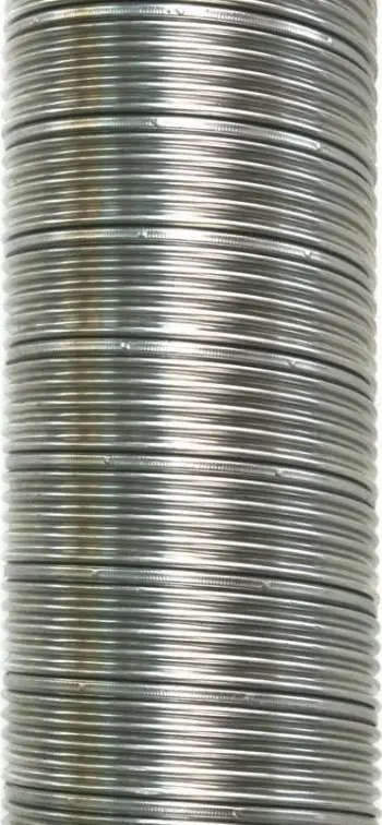 Tub fleksibël çeliku SpiroFlex 110, 1 m, argjend
