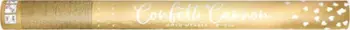 Tub festiv Tube With Golden Hearts, 60 cm, zemra metalike, ari