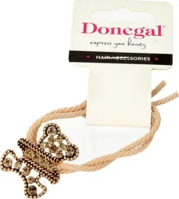 Llastik flokësh Donegal me shall dekorativ, pëlhurë e butë, universal
