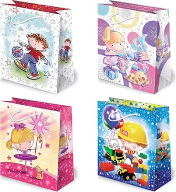 Set qese dhurate PAW XL Flowers, 10 copë, motive lulesh, shumëngjyrësh