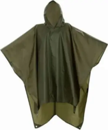 Ponço outdoor Rockland Tarp Poncho, i papërshkueshëm nga uji, për të rritur, jeshile e errët