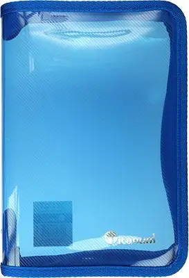 Folder dokumentesh Titanum A5, mbyllje me zinxhir, plastikë transparente, blu
