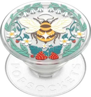 Pop Socket PlantCore Translucent Bee Boho, ngjitës, gjysmë transparent