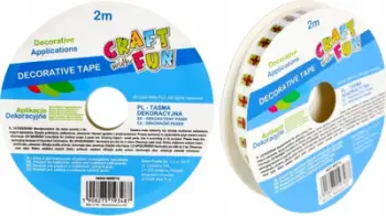 Shirit dekorativ vetëngjitës Craft with Fun 480014, 2 m, i bardhë