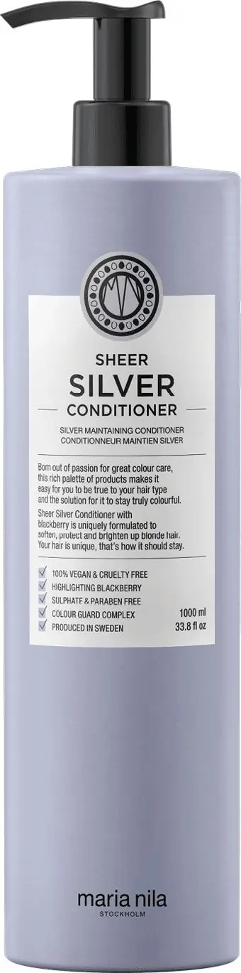Balsam flokësh Maria Nila Sheer Silver, 1000ml, për flokë biondë dhe gri