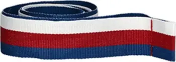 Shirit dekorativ Victoria Sport Ribbon, 20 mm, blu kuqe bardh