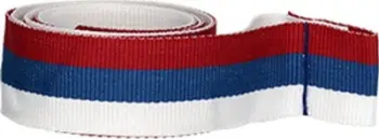 Shirit dekorativ Victoria Sport Ribbon, 20 mm, bardhë blu kuqe