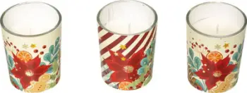 Set qirinj aromatikë Atmosphera Christmas, 3 copë, enë qelqi, shumëngjyrësh