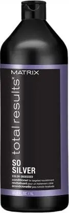 Balsam flokësh Matrix Total Results So Silver Color Obsessed, kundër thyerjes dhe zbehjes së flokëve biondë, 1000ml