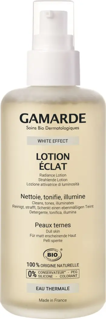 Locion fytyre Gamarde White Effect Radiance Lotion, pastrues dhe tonik, organik, 200ml