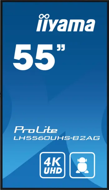 Ekran profesional Iiyama LH5560UHS B2AG, 55", 4K UHD, i zi