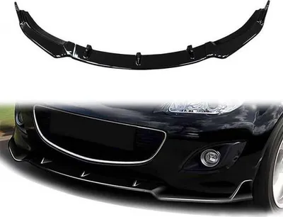Splitter paragolpi Mazda MX-5 Front, ABS, me shkëlqim, i zi - 1