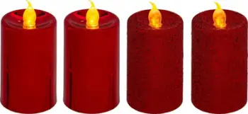 Set qirinjësh Colorama Votive, 4 copë, 7cm, të kuq