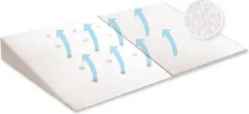 Jastëk i pjerrët për foshnja BabyMatex Wedge Original, 60x36 cm, shkumë poliuretani, i bardhë