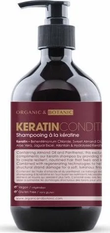 Balsam flokësh Organic Botanic Keratin, 500ml - 1