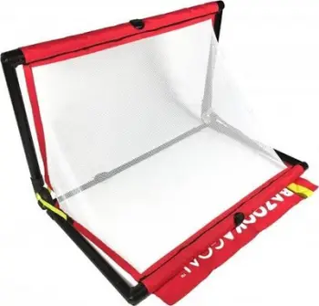 Portë futbolli BazookaGoal 120x75 cm, portative, e kuqe