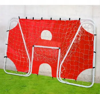 Portë futbolli e palosshme MASTER, 213 x 152 cm, me mushama synimi, e bardhë