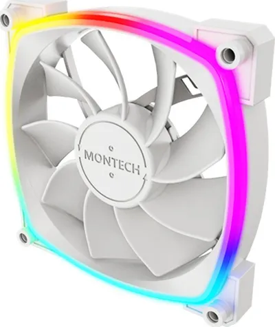 Ventilator kase Montec RX120 PWM, 120mm, ARGB, i bardhë - 3