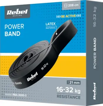 Shirit elastik Rebel Power Band PL-3, 16-32 kg, i zi