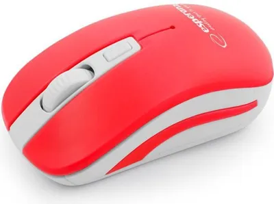 Maus wireless Esperanza URANUS, i bardhë / kuq - 1