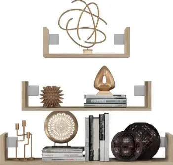 Set rafte muri Mobi 3P, set 3 copë, 16mm, ngjyrë dru Oak Sonoma