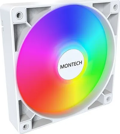 Ventilator kasë Montech GF120 ARGB PWM, 120mm, 4 pin, i bardhë - 1