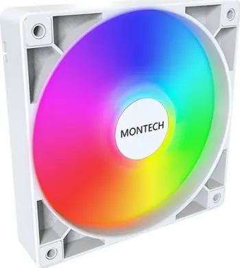 Ventilator kasë Montech GF120 ARGB PWM, 120mm, 4 pin, i bardhë