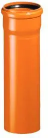 Tub kanalizimi Magnaplast LITE DN 160, 160 mm, 1 m, portokalli