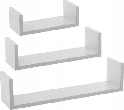 Set rafte muri Paris Prix Edge, 42 cm, set prej 3 copash, të bardha - 1