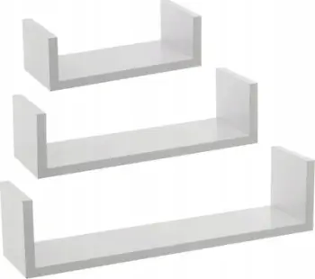 Set rafte muri Paris Prix Edge, 42 cm, set prej 3 copash, të bardha