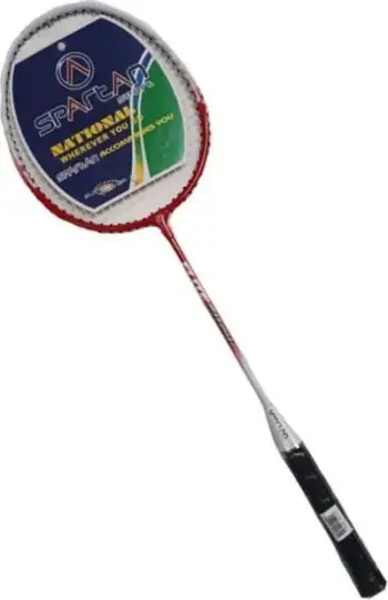 Set raketa badminton Spartan, 2 copë, alumin, të bardha me të kuqe