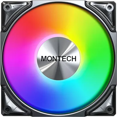 Ventilator kasë Montech METAL PRO 12 ARGB PWM, 120mm, i zi - 2