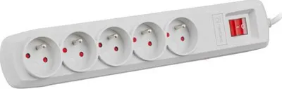 Shirit elektrik Natec Bercy 400, 5 priza, kabllo 3 m, gri - 4