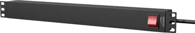Shirit energjie rack Caymon PSR119FS/B, 9x Type E, 1U, 2.5 m, i zi - 2