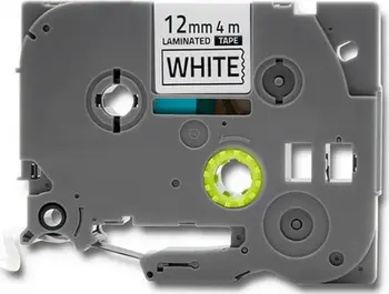 Shirit etiketues Qoltec TZe-231, 12mm x 4m, sfond i bardhë me printim të zi