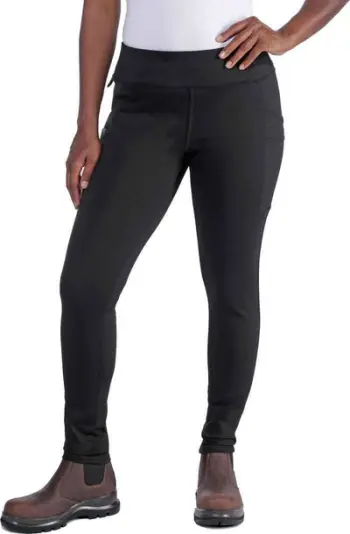 Leggings pune Carhartt Force Utility, për gra, përthithje lagështie, të zeza, madhësia S