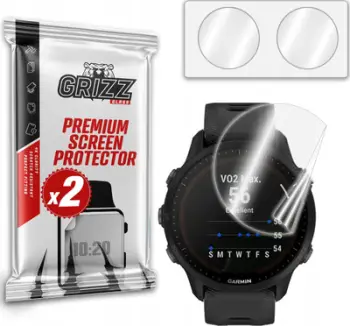 Mbrojtëse ekrani GrizzGlass CeramicFilm për Garmin Forerunner 955, set 2 copë, transparente