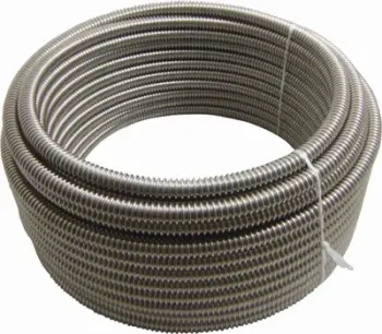 Tub metalik AGAFLEX DN12, inox AISI316, menteshë 1/2", 5000mm