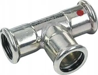 Tub ndarës Sanha SANHA Therm T-piece, 35 mm x 35 mm x 22 mm, bakër, i veshur me nikel