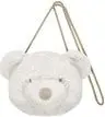 Çantë pelushi Beppe Charlotte Bear, 16cm, rrip 92cm, bezhë