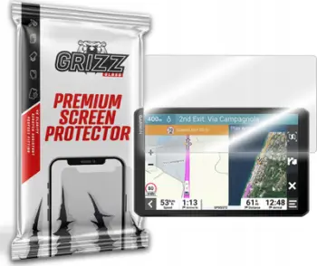 Mbrojtëse ekrani GrizzGlass HybridGlass për Garmin Camper 895, xham hibrid, transparencë e lartë