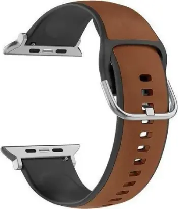 Rrip Apple Watch Beline Silico Leather 38/40/41mm, silikon dhe lëkurë, kafe e zezë